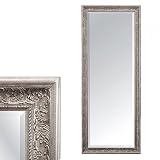 LEBENSwohnART Spiegel Fiora 160x60cm Antik-Silber Barock Pompös Wandspiegel Design Holzrahmen