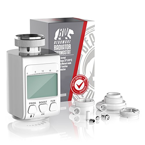 digitales Heizkörperthermostat | bis zu 30% Heizkosten-Ersparnis / Energiespar-Regler | Radiator Thermostat | inkl. 3 Adapter (Danfoss-Ventile RA, RAV, RAVL) | intelligenter Eco/Boost-Modus - 4