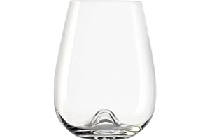 STÖLZLE LAUSITZ Stölzle_Lausitz Lot de 6 verres à vin Vulcano - Sans pied - Passe au lave-vaisselle - Incassables - Comme soufflé à la bouche - Qualité supérieure (475 ml)