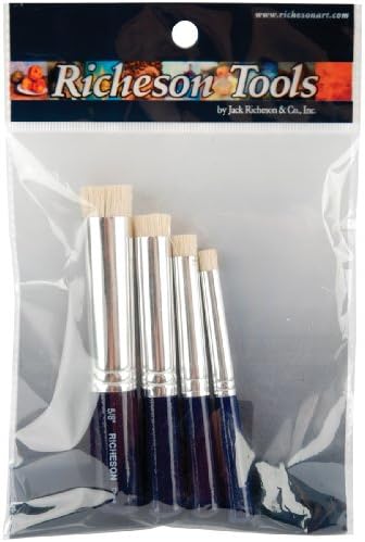 Shiva Paintstiks Stencil Brush Set For Artist's Paintstiks, 1/4-Inch, 3/8-Inch, 1/2-Inch, 5/8-Inch, 4-Pack