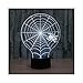 Produktbild Spinnennetz Nachtlicht Illusion Lampe Nachttischlampe, 7 Farben ändern Touch-Schalter Schreibtisch Dekoration Lampen Geburtstag Weihnachtsgeschenk mit Acryl Flat & ABS Base & USB-Kabel