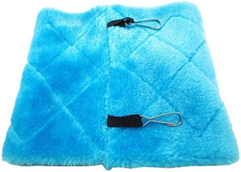 Limiz Parrot Bird Nest,Large Double Fleece Warm Cotton Hammock Triangle Cage Pet Pit Sleep Totoro Hamster Sleeping Bag Winter Plush Canary Cabin 6 Color 3 Size (Color : Blue, Size : M/124g)