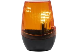 PNI PNI-LMP130 Lampada di segnalazione di apertura del cancello autoportante, nero e arancione