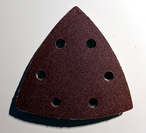 60 Blatt Klett Schleifdreiecke Delta Schleifpapier + 1 Blatt Gratis 93x93x93mm 6-Loch Körnung gemischt je 10 Blatt K40/K60/K80/K120/K180/K240 - 3