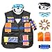 Produktbild Kinder Taktische Weste Jacke Kit für Nerf Guns N-Strike Elite Zubehör mit 30er Schaum Darts + 1 Schutzbrille +2er Clip Magazine für 6 Darts + 1 Handgelenk Band +1 Gesichtsmaske, Perfektes Geschenk für Jungen Nerf Schlacht Spiel