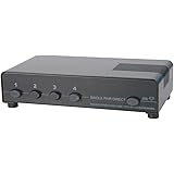 AV Link | 4 Way Speaker Selector | 140W Max Per Channel, Black