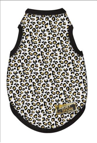 MTV's Jersey Shore Dog Shirt, White Leopard Print, Medium