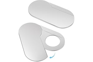 ‎CLOUDVALLEY CloudValley [Upgrade Webcam Abdeckung, 0.4mm Ultra-Dünn Metall, Drehbar Kamera Abdeckung für Laptop, MacBook Air, MacBook Pro, iPad, Tablet, Mac, PC zubehör, 2 Stück Silber