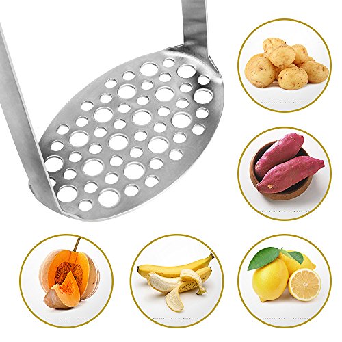 Zilong Kartoffelschleifer, Kartoffel-Schäler aus hochwertigem Edelstahl mit breitem und ergonomischem horizontalem Handgriff, Feines Gitter und Masche Platte, für glatte gestampfte Kartoffeln, Gemüse und Früchte - 2