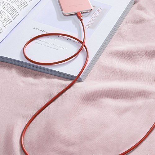 Anker PowerLine II 3m iPhone Ladekabel Lightning Kabel, MFi-Zertifiziert für iPhone 7 / 7 Plus / 6 / 6 Plus / 5S / 5 (Rot) - 7
