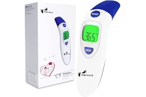 MAXDIGI Infrared Body Thermometer Baby - Digital Health Thermometer for Kids/Adults Ear thermometers, Forehead Thermometer Children, Thermometer Newborn, Objects and Ambient, Instant Reading, Fever Warning