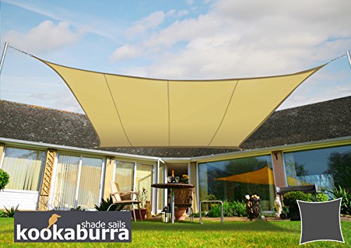 Kookaburra Toldo Vela de Sombra Para Jardín - Resistente al Agua - 5.4m Cuadrado Arena