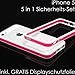 Produktbild XAiOX iPhone 5 5s Bumper Sicherheits-Set (weiss-pink)