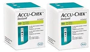 Accu-Chek Instant Test Strips - 50 Count (Pack of 2, Black)