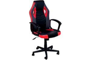 Regalos Miguel - Silla Gaming Gunfire roja y Negra - Máxima Ergonomía - Ideal para sesiones de Gaming