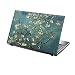 Produktbild TaylorHe Folie Sticker Skin Vinyl Aufkleber mit bunten Mustern für 15 Zoll 15,6 Zoll (38cm x 25,5cm) Laptop Skin blau / grün Blüte Baum