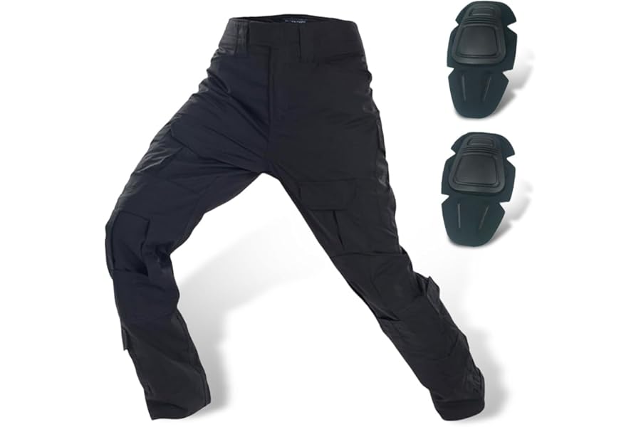 HANSTRONG GEAR Tactical Pants for Men with Knee Pads, Military Airsoft Paintball Combat Pants, Multi-Pocket Quick Dry Cargo Pants for Hunting Hiking Work