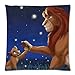 ArtoutletMF 3641 The Lion King Mufasa Simba Cotton Linen Square Decorative Throw Pillow Case Cushion Cover 18 X 18