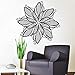 Produktbild guijiumai Mandala Blume Wandaufkleber Art Vinyl Selbstklebende Wohnkultur Indische Religiöse Muster Wandbilder Für Wohnzimmer schwarz 87x87 cm