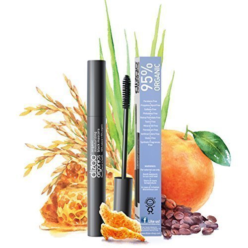 95% Organic Moisturizing Black Mascara with Organic Extract of Rice Brans and Coffee Beans
