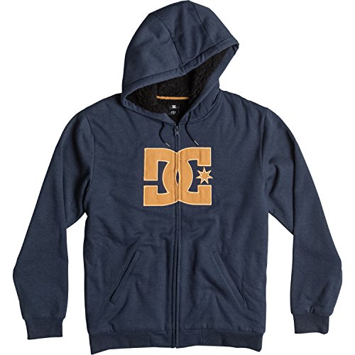 DC Clothing Men's Rebestar Sherpa M OTLR Long Sleeve Hoodie, Blue Iris, Small