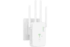 LURICO WLAN Verstärker, WLAN Repeater 1200Mbit/s, WLAN verstark mit 4-Antennen-Technologie | Flächendeckendes Dual-Band-WiFi 2.4+5GHz ohne Tote Zonen | Stabiler Empfang für das ganze Haus