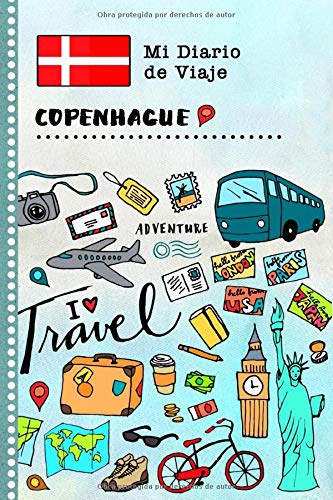 Copenhague Diario de Viaje: Libro de Registro de Viajes Guiado Infantil - Cuaderno de Recuerdos de Actividades en Vacaciones para Escribir, Dibujar, Afirmaciones de Gratitud para Niños y Niñas
