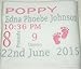 Babies Birth Details Keepsake Personalised Super Soft Fleece Blanket