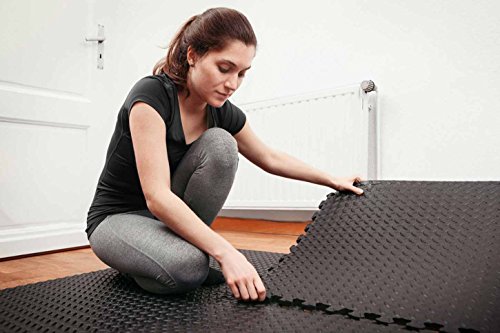 Schutzmatten Set von #DoYourFitness – 6x Puzzle Unterlegmatten für sicheren Bodenschutz für Sportgeräte, Gymnastikräume, Keller – Matten Schutz vor Kratzern, Stößen, Dellen, Kälte, Lärm, Flüssigkeit ! 6x Steckelemente á 60 x 60 x 1,2 cm (ca. 2,2m²) / In verschiedenen Farben erhältlich - 5