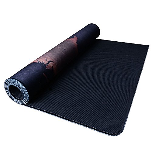 Befitery Mausunterlage Gaming-Maus-Pad Mauspad Schreibtischunterlage Rutschfeste Gummiunterseite Sicher und ungiftig MausPad Weltkarte(40x90x0.2cm)(Gold) - 5