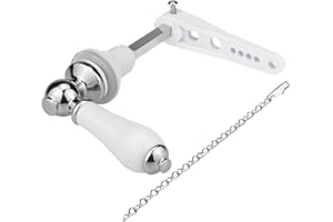 Ancable Ceramic Toilet Flush Handle Replacement, Traditional Victorian Style Cistern Lever Flush Handle with Chrome Finish for Toilet Wc Cistern Tank