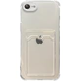 Ehr. iPhone 17e/16e Uyumlu Kamera Korumalı Kartlıklı K&ouml;şeleri Airbag Tasarımlı Darbe &Ouml;nleyici Şeffaf Silikon Kılıf