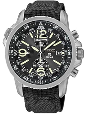 Seiko Herren-Armbanduhr Chronograph Quarz Textil SSC293P2