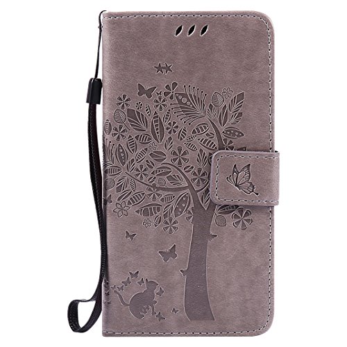 Leder Tasche für Samsung Galaxy J7 2016 SM-J710 / Samsung Galaxy J5 2016 SM-J510 Flip Case / Samsung Galaxy J3 2015/2016 SM-J310F SM-J320F Schutzhülle, Moon mood® PU Leder Tasche für Samsung Galaxy J7 2016 / Samsung Galaxy J5 2016 / Samsung Galaxy J3 2015/2016 Schutzhülle Leder Wallet Portemonnaie Kasten-Slot Baummuster Geprägt Abdeckung Stand Buchformat Unterstützung Magnetverschluss Kartenhalter Weichen TPU Innen Case - 2
