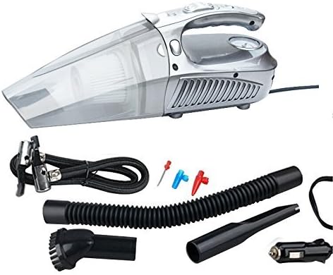 KevenAnna Handheld Car Vacuum Cleaner, Wet and Dry Vacuum Cleaner with Powerful Suction and Multi-functions: Tire Inflating ,Tire Pressure Measuring and Lighting