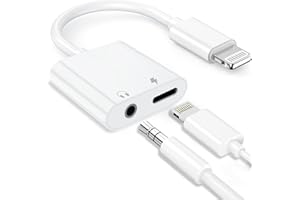 Dalimee 2-in-1 Lightning auf 3,5 mm Klinke Adapter für iPhone, MFi-Zertifiziert, Kopfhörer & Schnellladen, Lightning auf Klinke Kompatibel mit iPhone 14/13/12/11/X/XS/XR/8