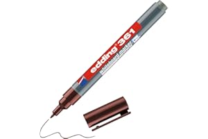 edding 361 Marqueur pour tableaux blancs - marron - 1 stylo - pointe ronde 1 mm - feutre effaçable - pour tableaux blanc, magnétique, mémo et chevalet de conférence - sketchnotes