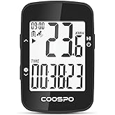 COOSPO BC26 Ciclocomputador Bicicleta GPS Bluetooth, Ciclismo Ordenador Inalámbrico con Alarma de Velocidad, Pantalla LCD de 