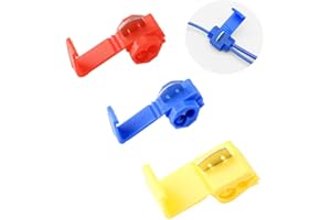 Aiqeer 60 Pièces Scotch Lock Quick Connecteurs Set, Scotch Verrouillage Connecteurs, Connecteur Dérivation Rapide (25 Rouge, 30 Bleu, 5 Jaune)