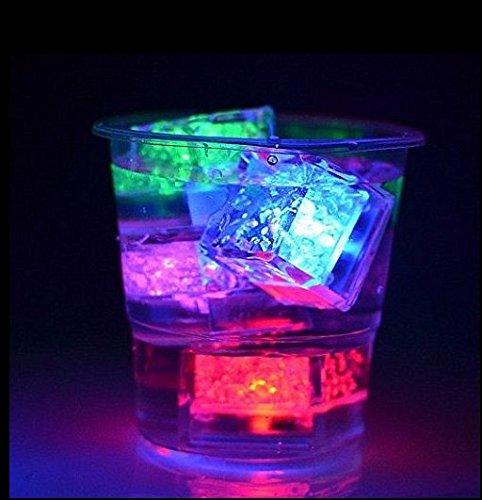 24 Stücke LED Eiswürfel Mit Blinkt Multi Farben Licht Rocks für Bar Verein Champagner Hochzeitsturm Party Ereignis Geschenk Dekoration - 7