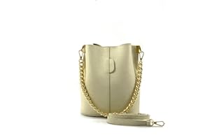 Superflybags Donna Borsa a Secchiello in vera Pelle Modello KIM 24x20x14made in Italy
