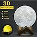 Produktbild L&T STAR 3D Druck Lampe Mond Licht Zwei-Farbe Simulation Mond Touch LED Nachtlicht USB Lade Schlafzimmer Dekorationen , 10