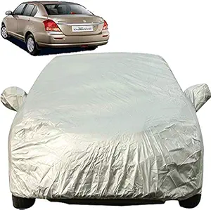 Autofact Premium Silver Matty Triple Stitched Car Body Cover with Mirror Pocket for Maruti Swift Dzire (2005 to 2011)
