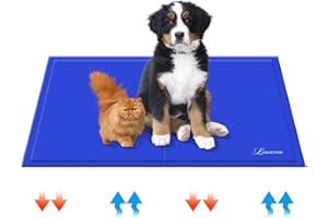 Lauva Tappetino Refrigerante per Cani Medio 65x50cm, Tappetino Freddo Lettini in Gel Non Tossico, Tappeto Rinfrescante Fresco, Cuccia Lettino Cane Estivo per Gatti Gatto Animali Domestici e Umani