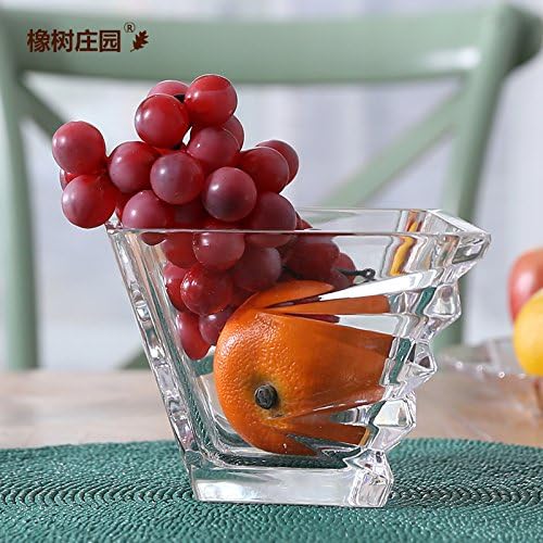 The Golden Apple Society High Class Italian Cut Clear Glass Serving Plate/salad/food Bowl,Limited Edition Serveware