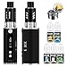Produktbild E Zigarette/E Shisha und 5x10ml E liquids Starterset, DORNVAP Mod Kit mit 2200mah Integriertem Akku, 2.0ml/0.3ohm Tank Verdampfer+Verdampferköpfe Regelbare Watt Dampfer Vape, 0,0mg Nikotin (Schwarz)
