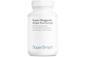 Super Gingerols - Extrait Naturel de Gingembre - Soutenir l’Immunité, Réduit les Nausées et Stimule le Tonus et l’Energie - Formule naturelle en gélules - Vegan - SuperSmart