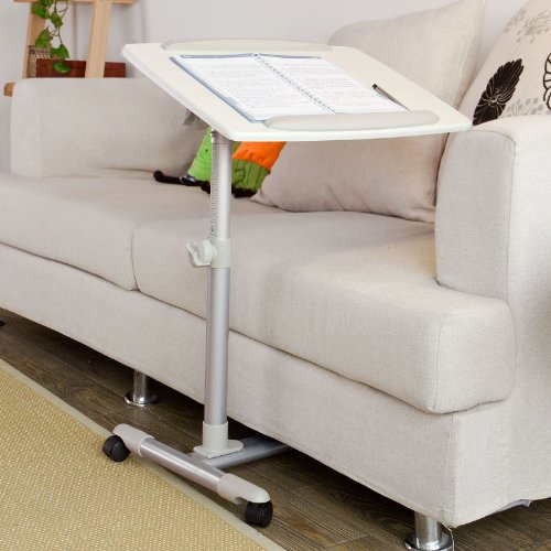 SoBuy® Beistelltisch,Pflegetisch, Betttisch, Laptoptisch, Tisch, FBT07N2-W - 4