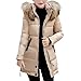 Produktbild BBring Damen Mode Outwear, 2017 Neuer Ankunfts Frauen unten Jacken Winter Warmer Unten Mantel mit Gefälschter Pelz mit Kapuze Parka Jacken Mantel (M, Khaki)