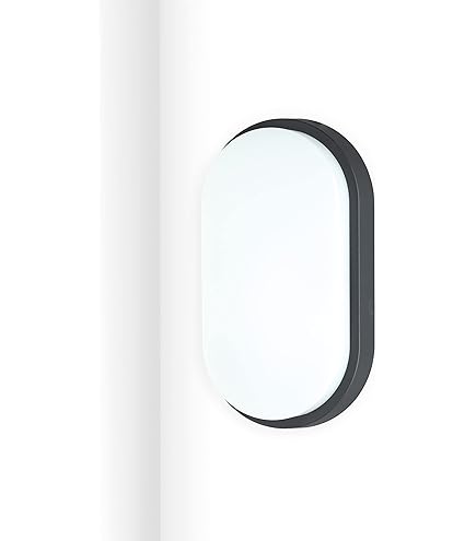 M EGA MEGACUBE 18W LED 4000K IP65 Ovale Wandleuchte mit schwarzer Blende für Innen, Außen, Bad, Büro, Flur, Korridor, Hauswirtschaftsraum, Garten, Schuppen, Werkstatt, Terrasse usw M EGA MEGACUBE 18W LED 4000K IP65 Ovale Wandleuchte mit schwarzer Blende für Innen, Außen, Bad, Büro, Flur, Korridor, Hauswirtschaftsraum, Garten, Schuppen, Werkstatt, Terrasse usw